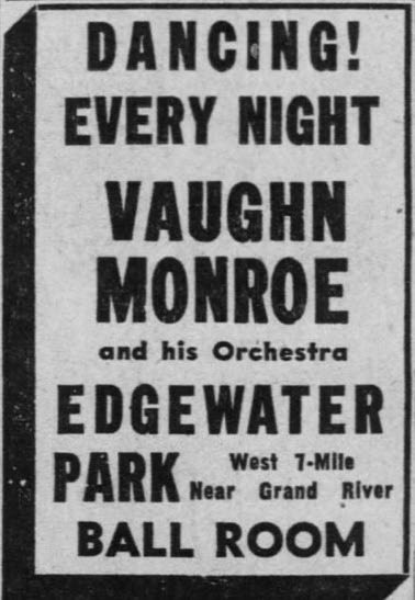 Edgewater Park Ballroom - 18 Jul 1952 Ad (newer photo)